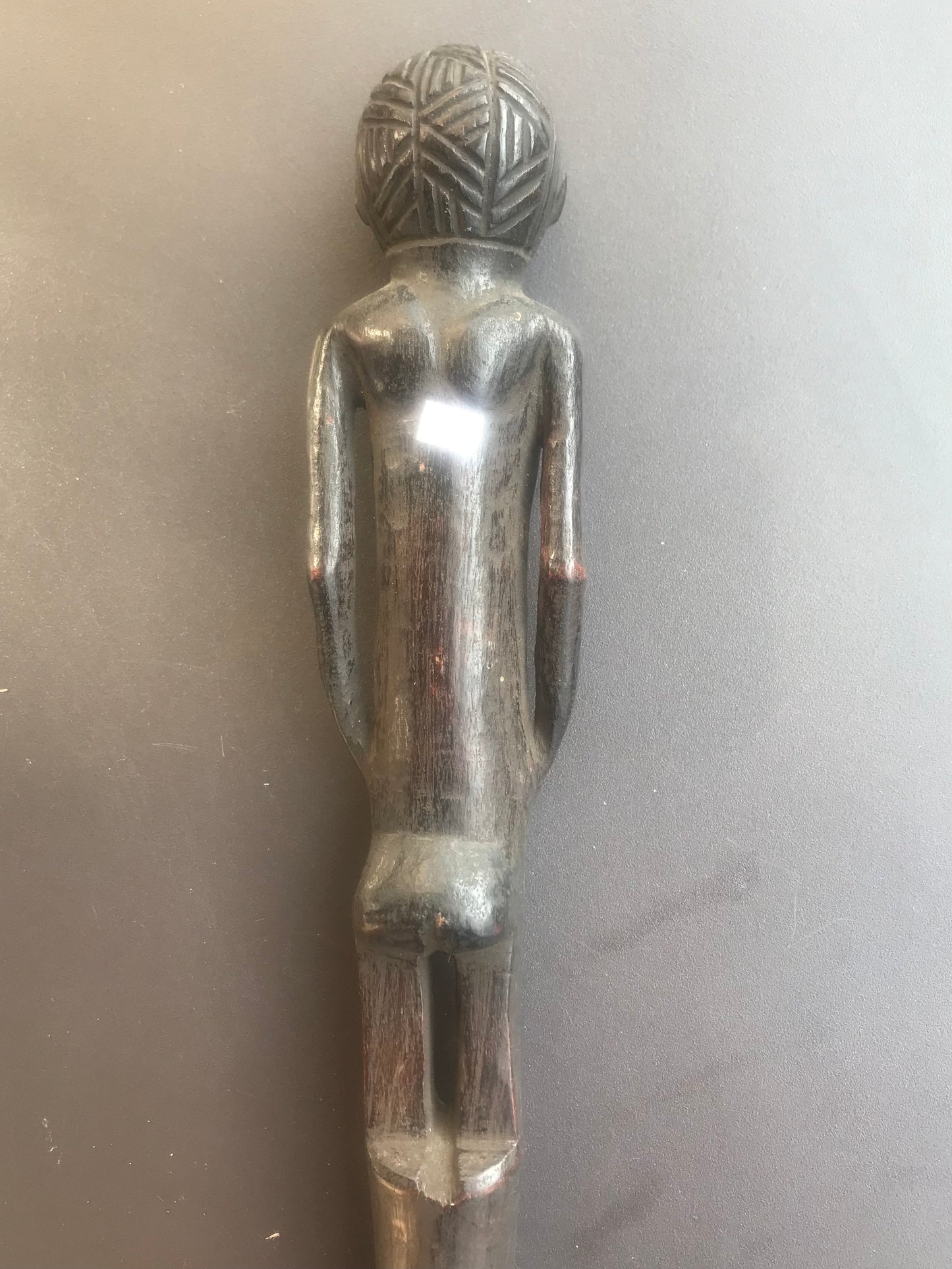 2.043 African Art: Namibia / Zambia - Luvale tribe - Walking stick / scepter - 40cm
