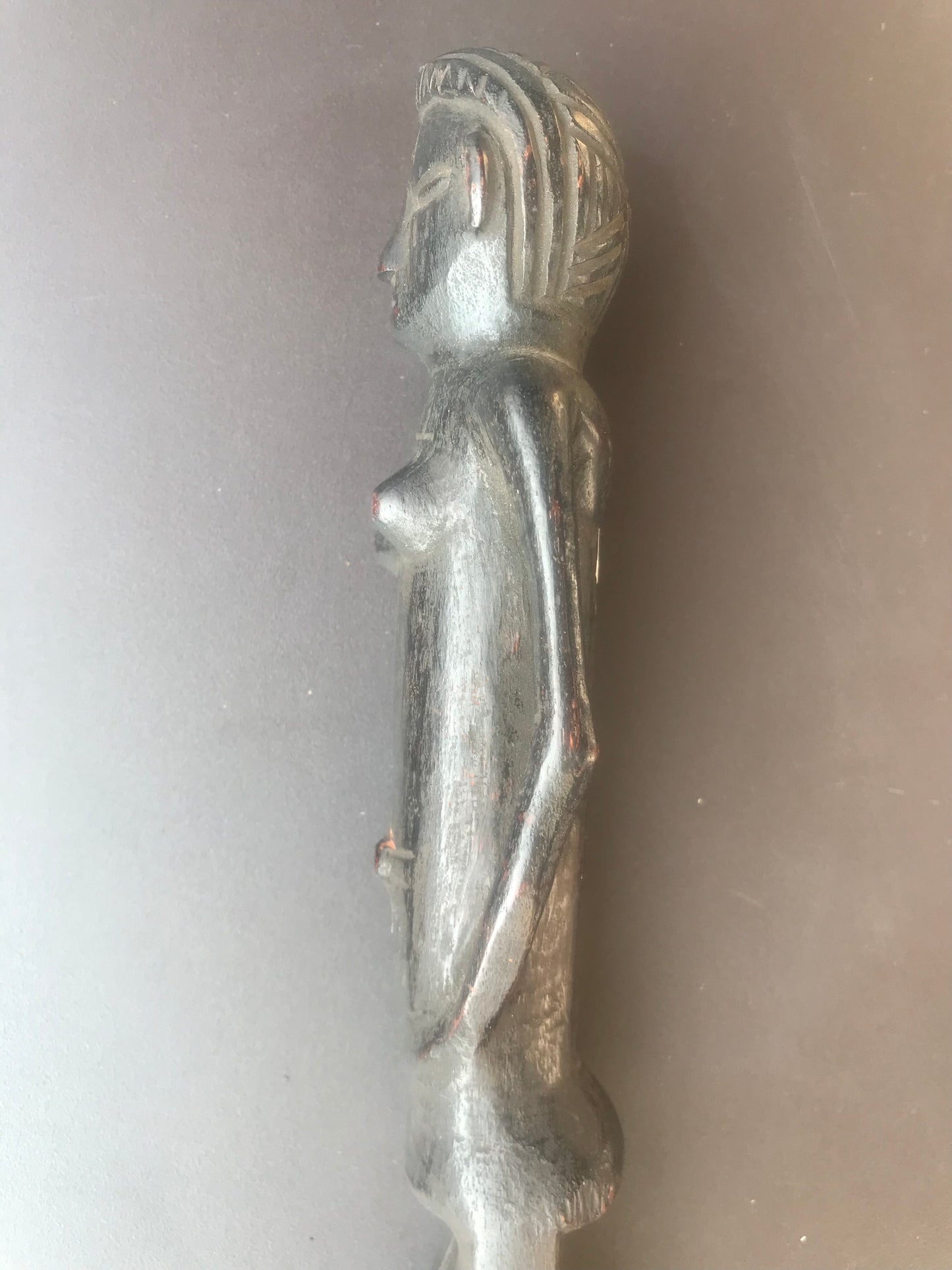 2.043 African Art: Namibia / Zambia - Luvale tribe - Walking stick / scepter - 40cm