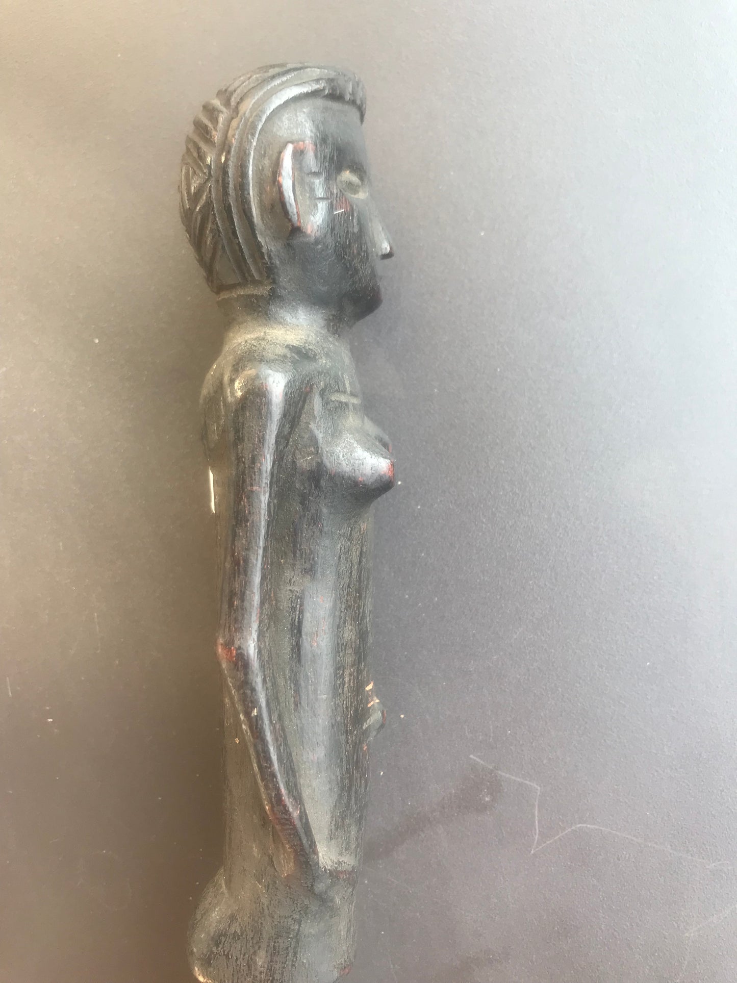 2.043 African Art: Namibia / Zambia - Luvale tribe - Walking stick / scepter - 40cm