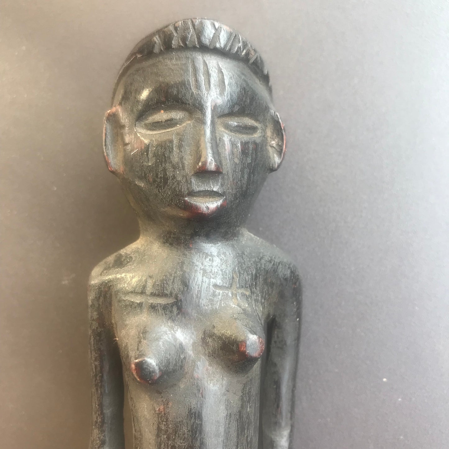 2.043 African Art: Namibia / Zambia - Luvale tribe - Walking stick / scepter - 40cm