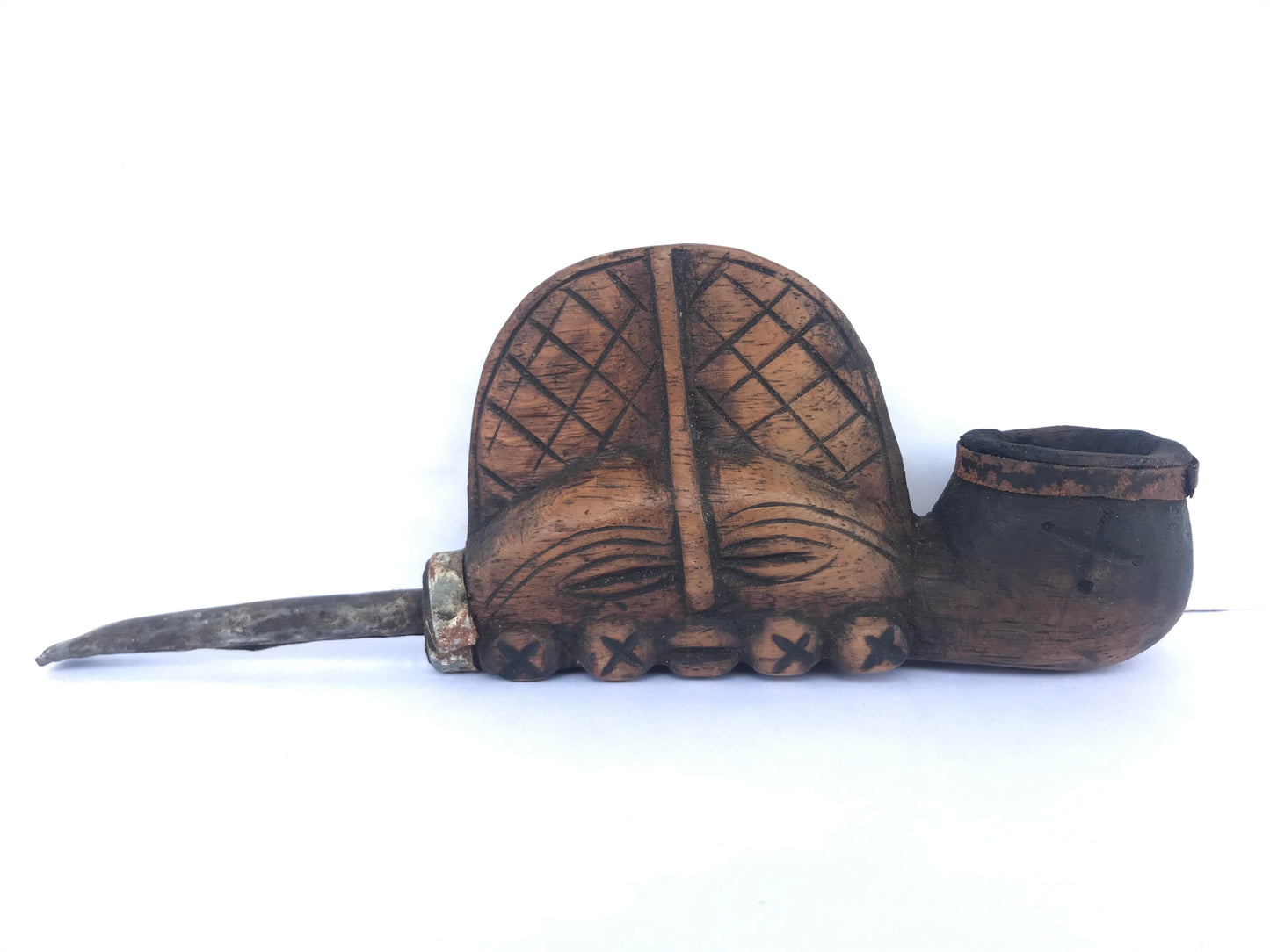 4.036 African Art: Namibia / Zambia - Mbunda - Traditional pipe - 17cm