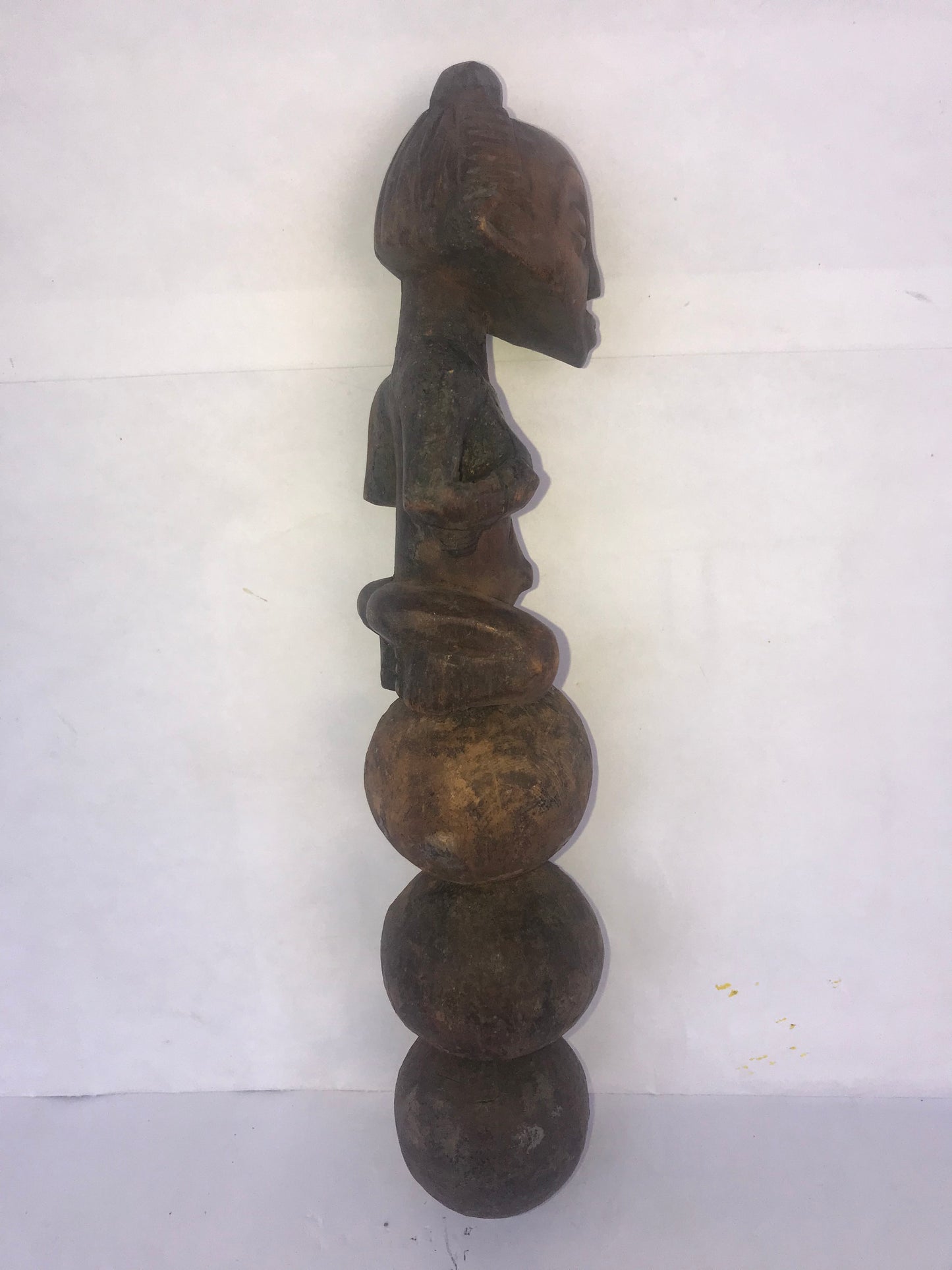 4.006 African Art: Kongo - Baluba tribe - musical rattle - 25cm