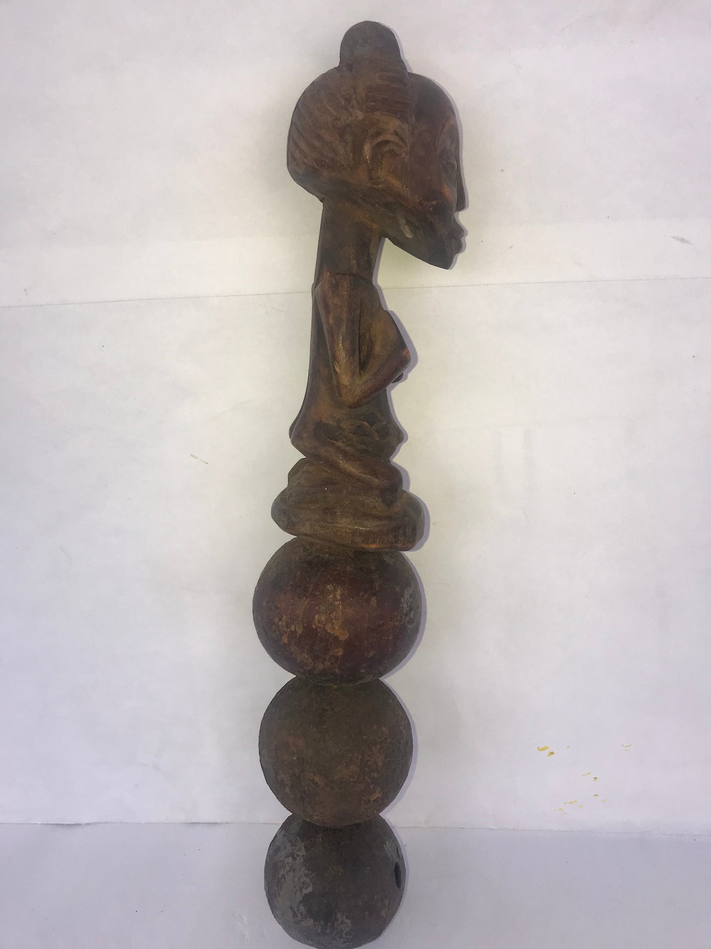 4.009 African Art: Kongo - Baluba tribe - Musical rattle - 26cm