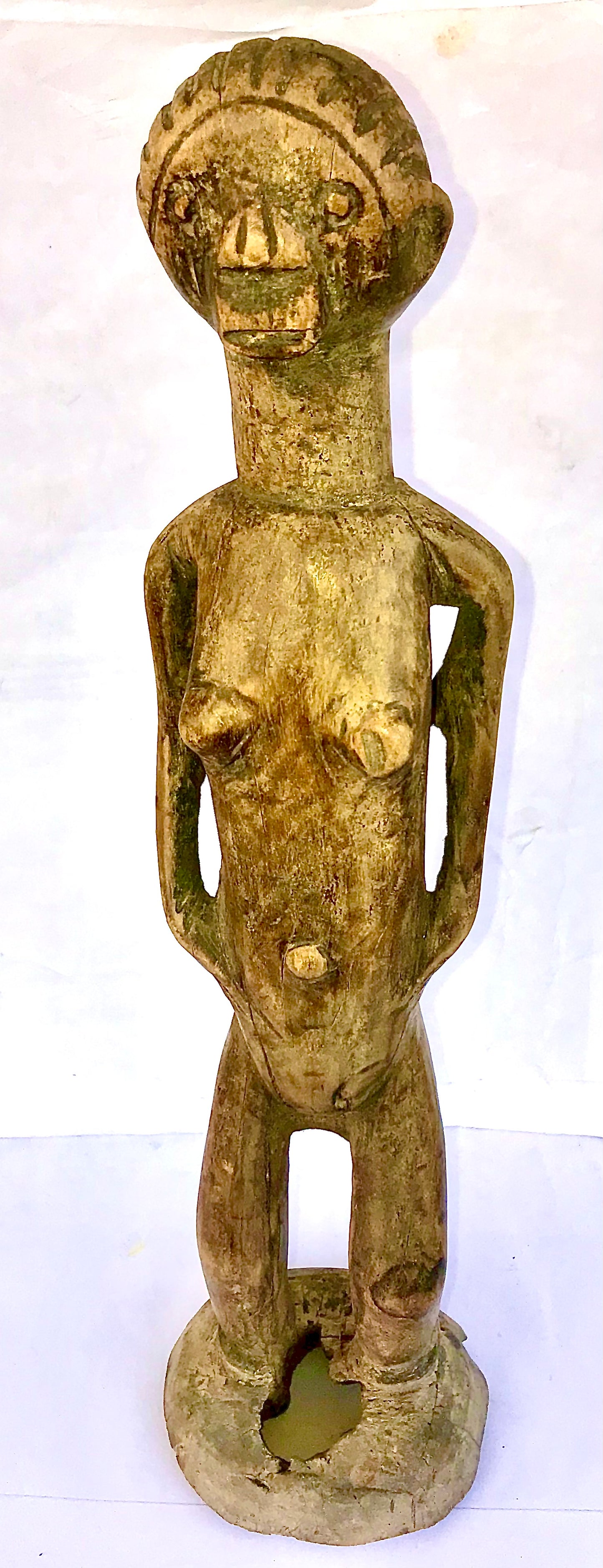 6.052 African Art: Tanzania - Nyamwezi tribe - Mother and Child - 43cm