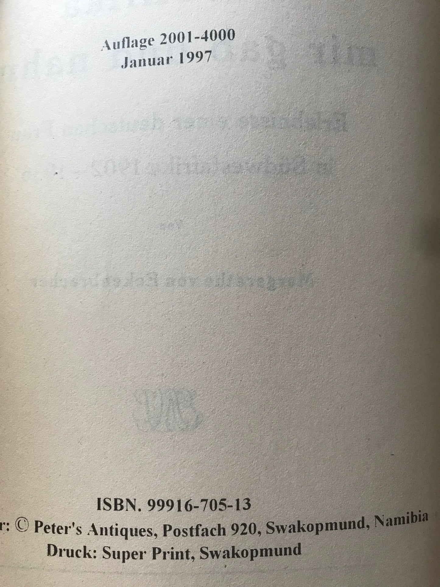 Book 2.29 - DSWA - Was Afrika mir gab und nahm, 2.Neuauflage, 1997 / What Africa gave me and took away