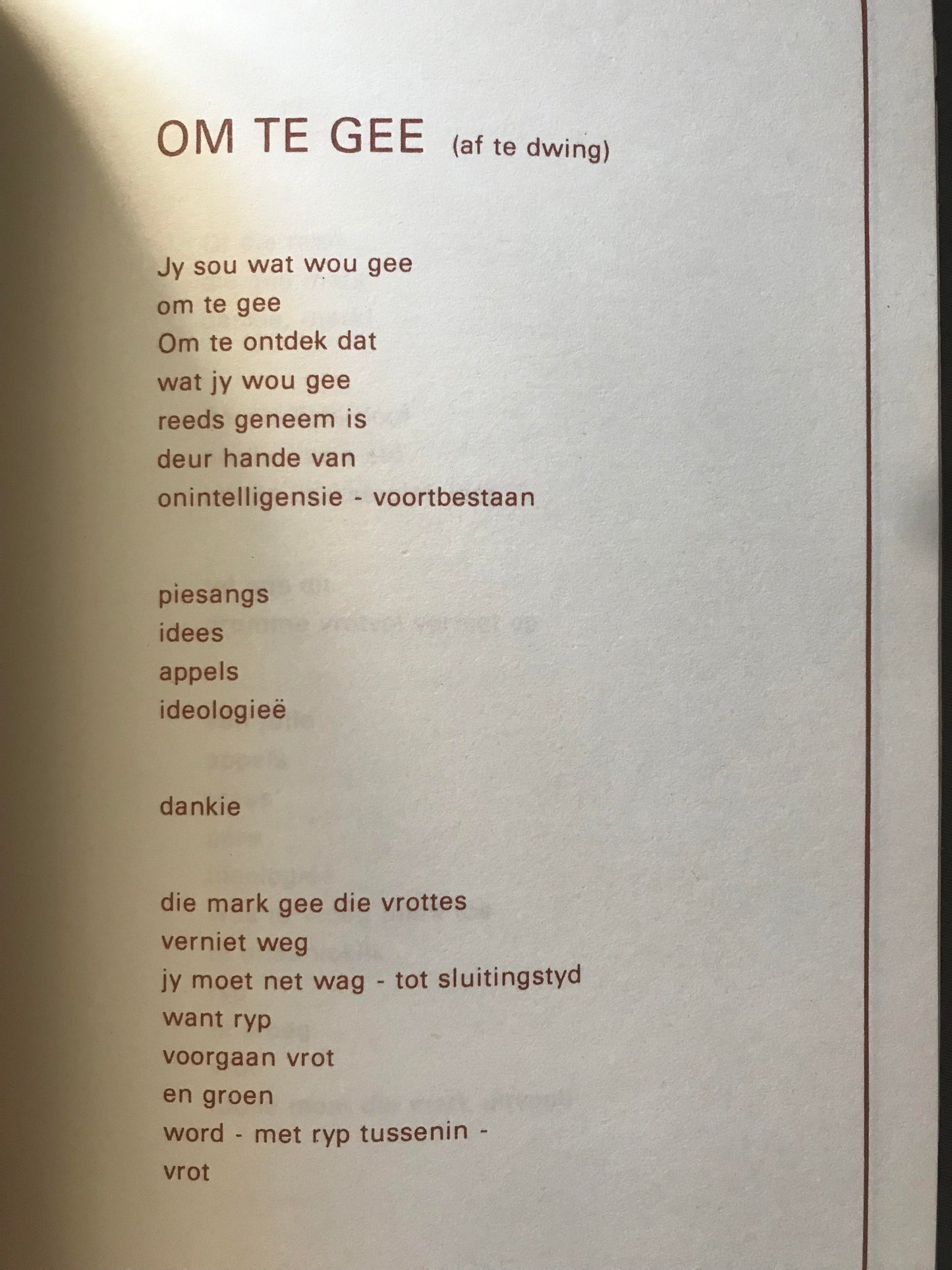 Book 2.30 SWA - Ver Verse en ander Fratse, Charles Zandberg, Afrikaanse gedigte