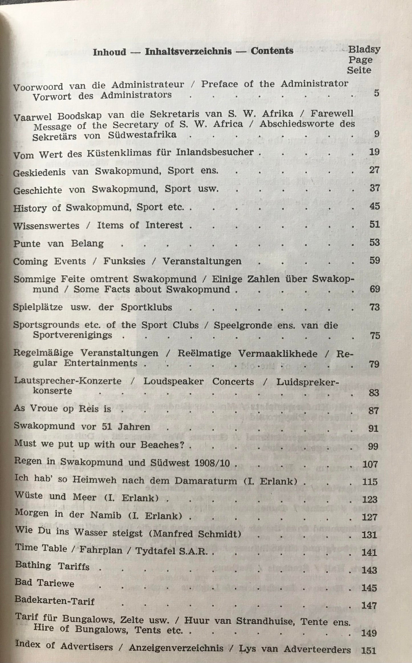 Book 2.33 SWA - Swakopmund 1956/57 Jahrbuch, Annual, jaarboek