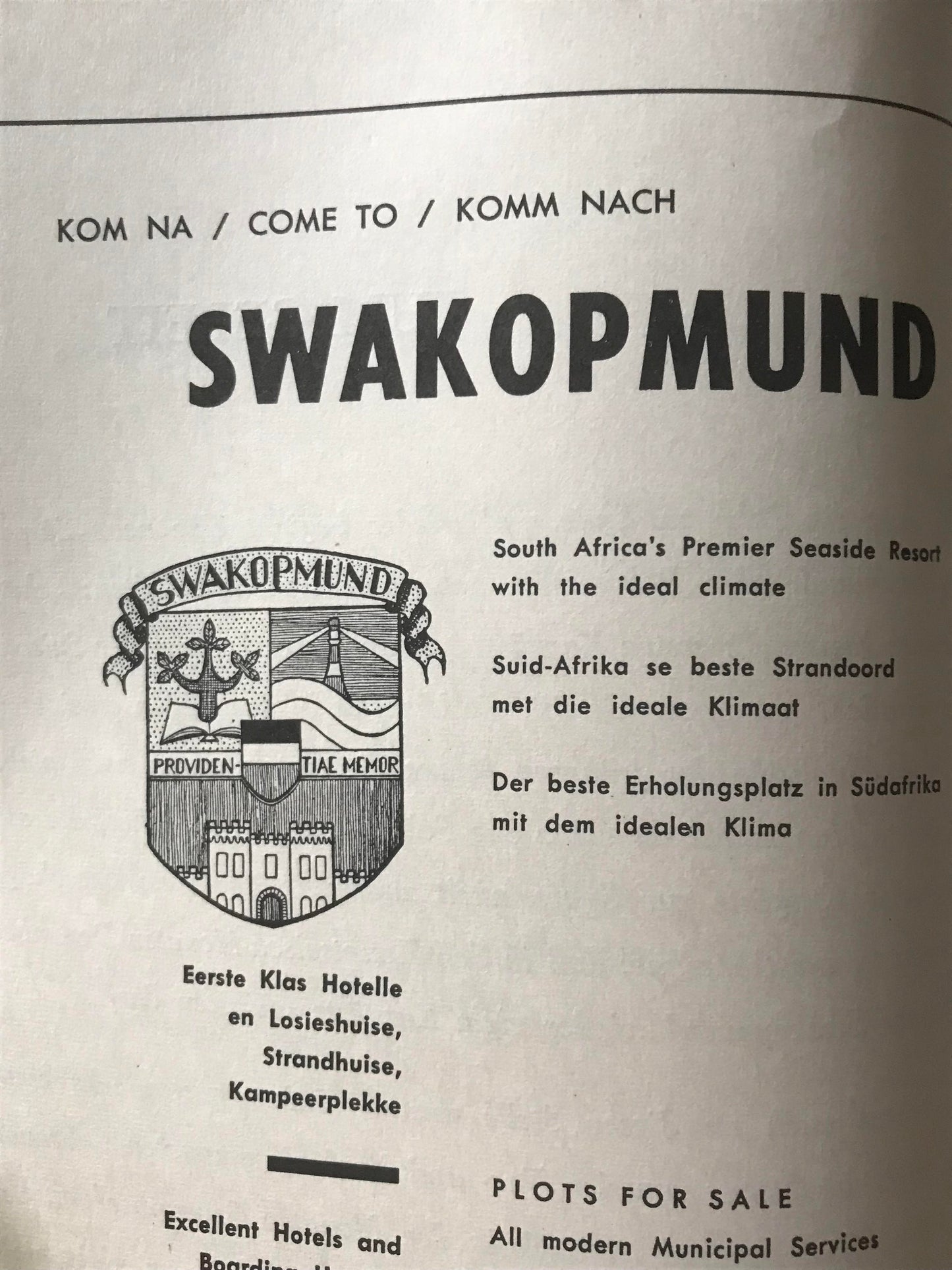 Book 2.34 SWA, Swakopmund 1962/63 Jahrbuch, Annual, jaarboek