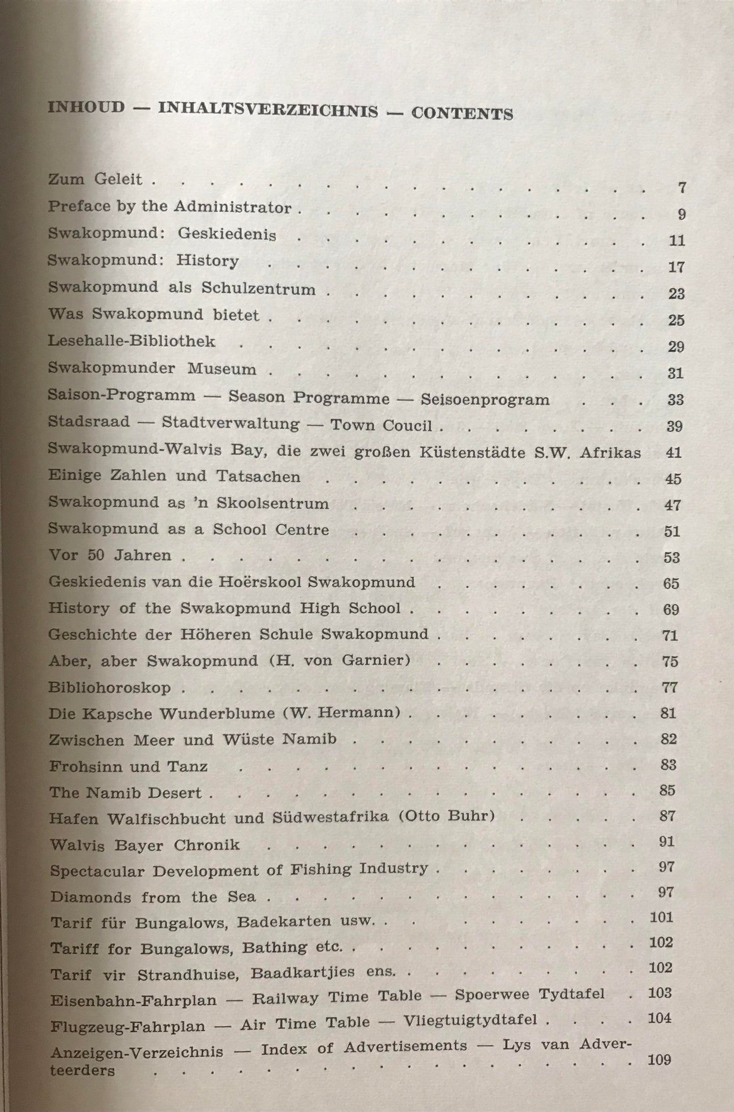 Book 2.35 SWA - Swakopmund 1963/64 Jahrbuch,annual, jaarboek