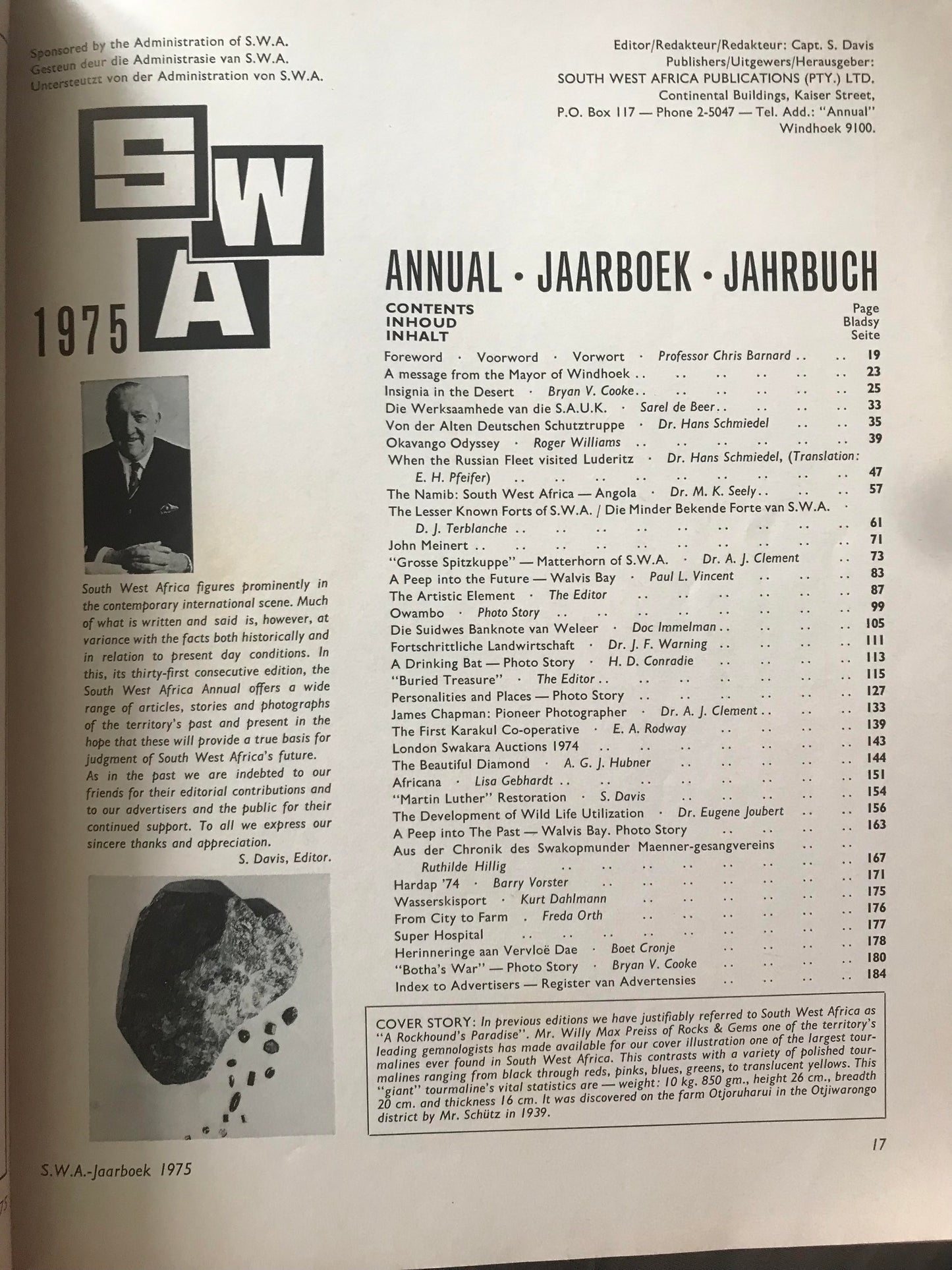 Book 2.43 SWA 1975 Jahrbuch, annual, jaarboek