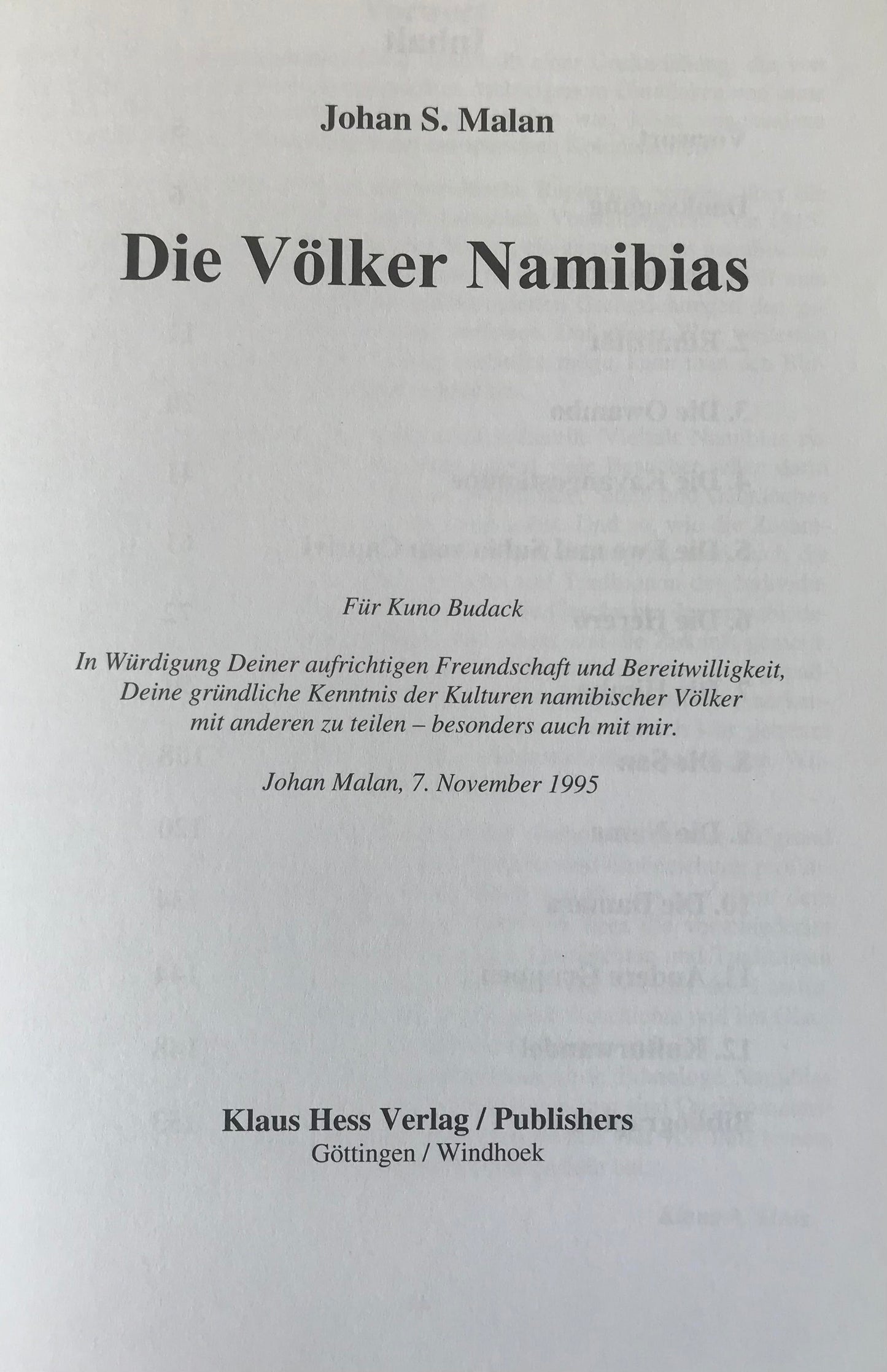 Book 2.8. Namibia - Die Völker Namibias - Johan S.Malan - 2.Auflage, 2000 / Namibia - The people of Namibia