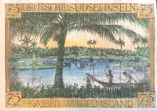 MV012 - Coupon - 75 Pfennig - German South Sea Islands - Gutschein - 75 Pfennig - Deutsche Südseeinseln - 4. September 1921