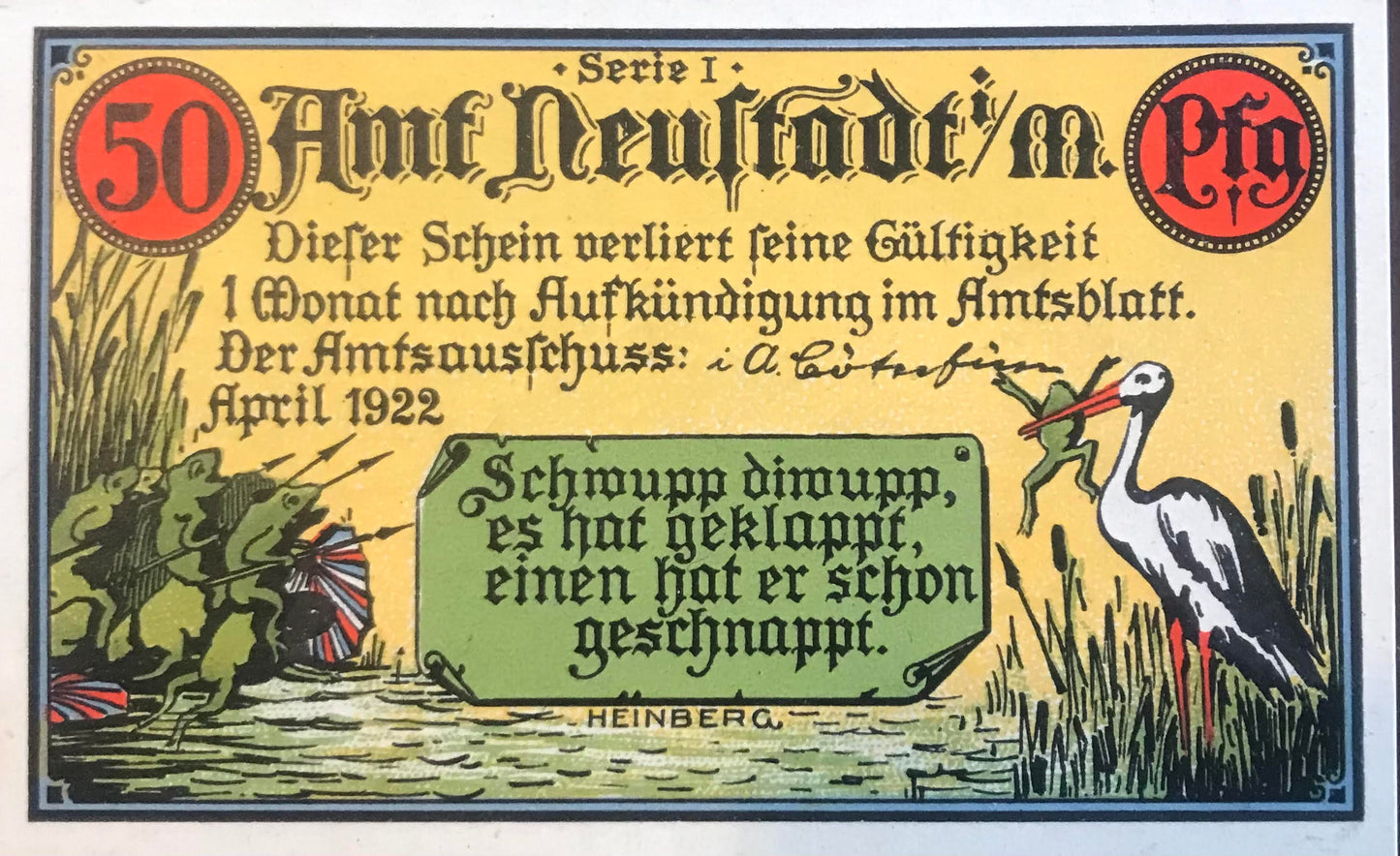 MV015 - Coupon - 50 Pfennig - Togo - April 1922 / Gutschein - 50 Pfennig - Togo - April 1922