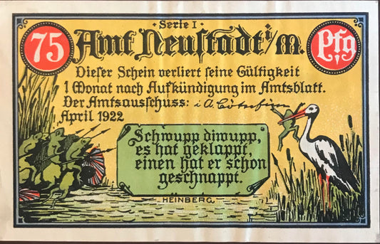 MV017 - Coupon - 75 Pfennig - German Eastafrica - Series I, April 1922  / Gutschein - 75 Pfennig - Deutsch Ostafrika - Serie I, April 1922