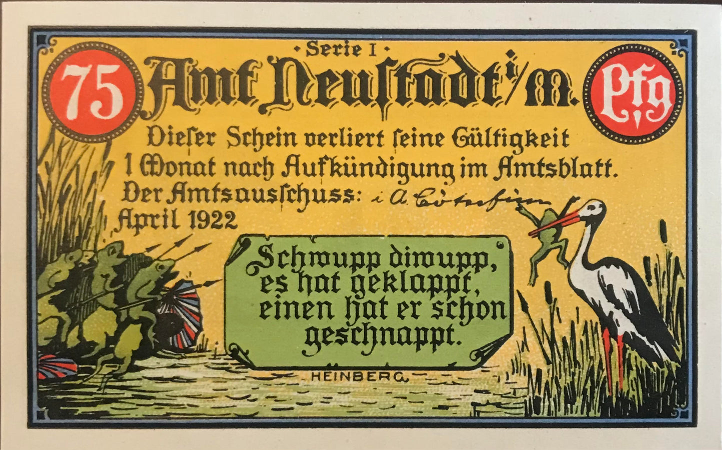 MV020 - Coupon - 75Pfennig - GSWA - 1922 / Gutschein - 75Pfennig - DSWA