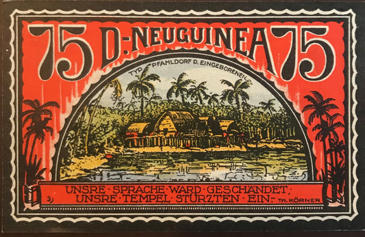 MV021 - Coupon - 75Pfennig - German New Guinea - 1922 / Gutschein - 75 Pfennig - Deutsch Neu Guinea