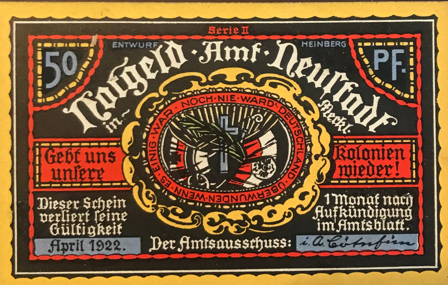 MV021 - Coupon - 50 Pfennig - Samoa - 1922 / Gutschein - 50 Pfennig - Samoa - 1922