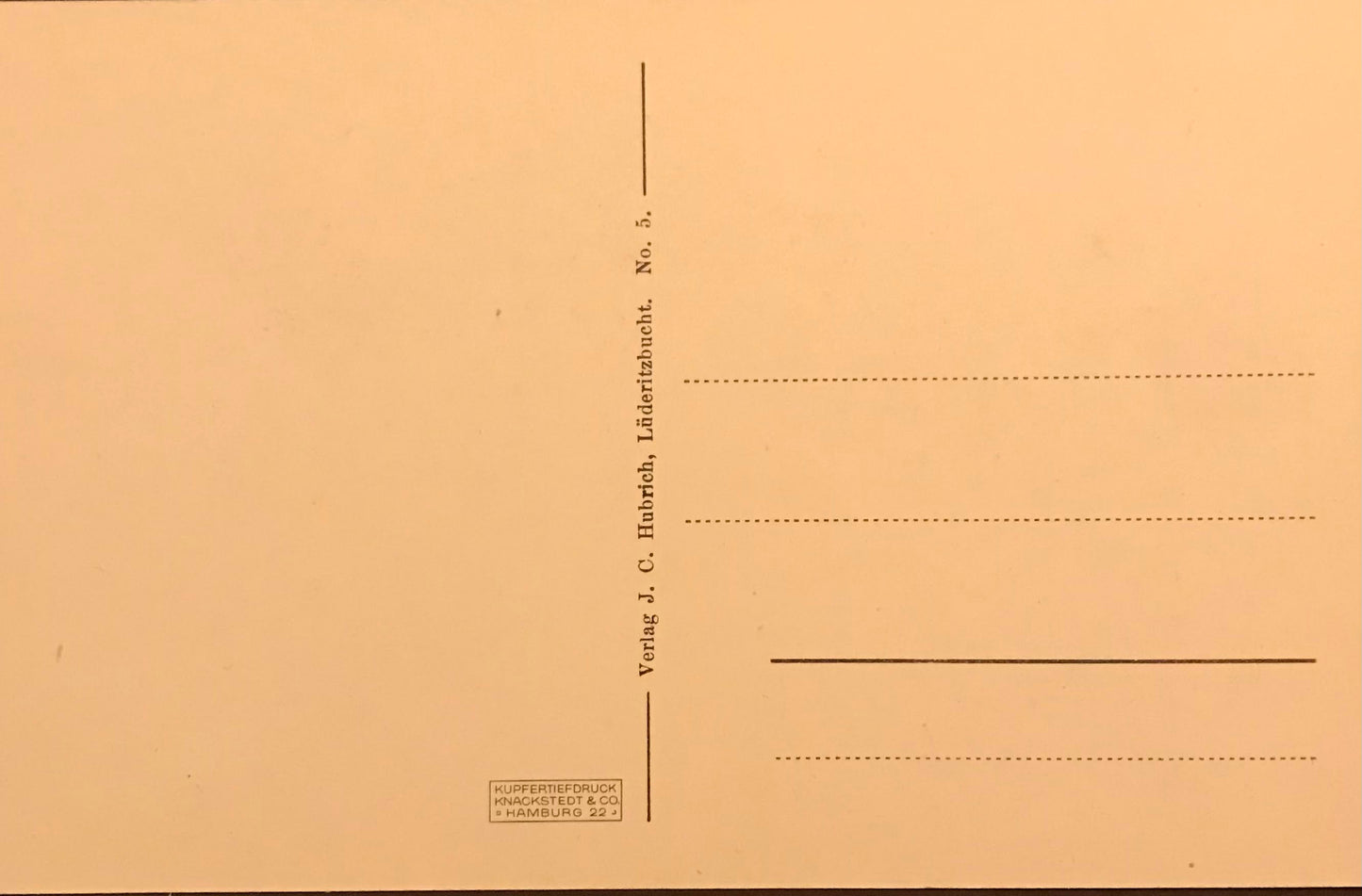 PC0019a - GSWA original postcard - diamond mining / DSWA Original Postkarte - Diamantenmine - J.C.Hubrich