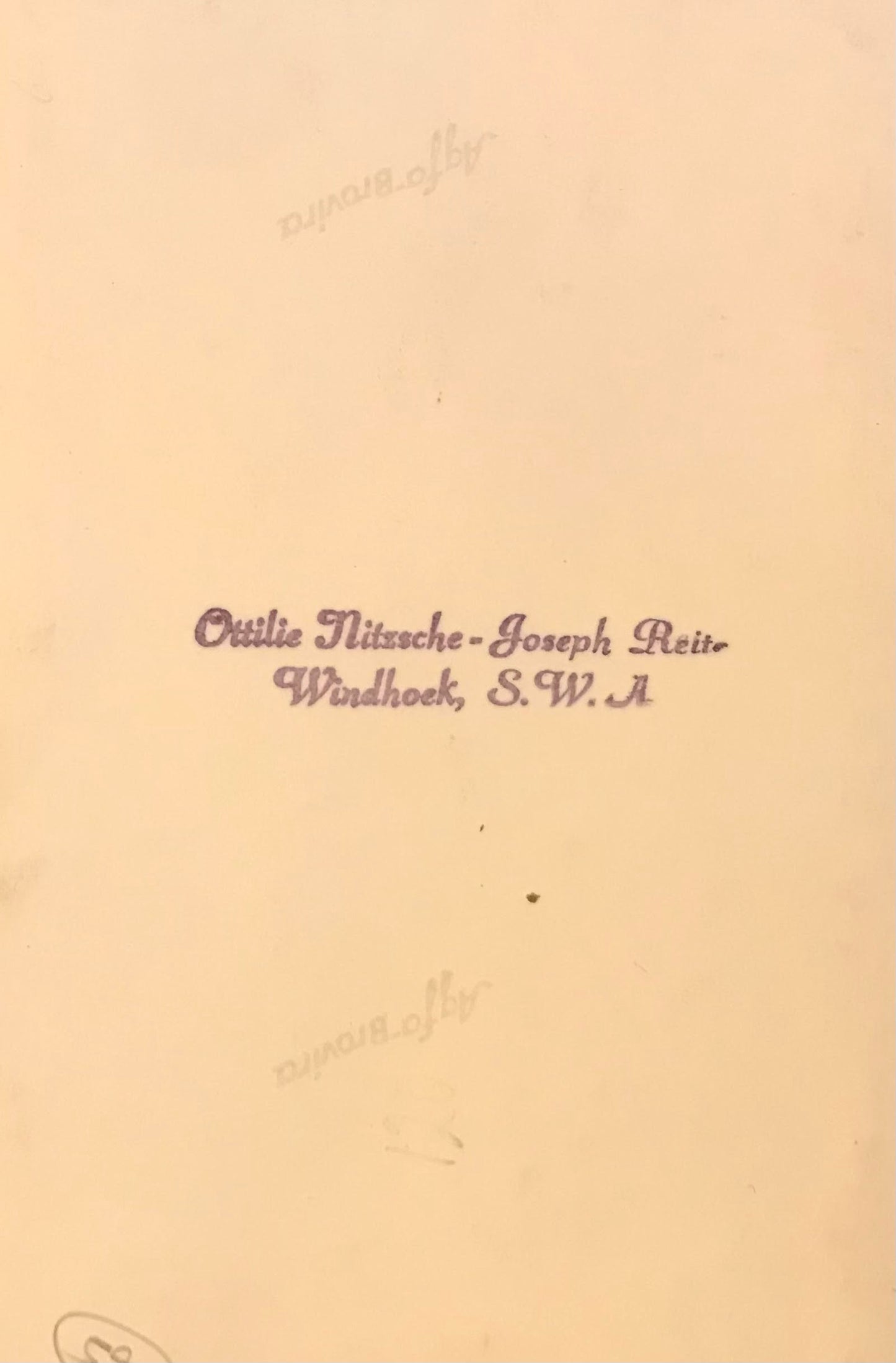 PC0023 - SWA postcard - settlement near Kunene river / SWA Postkarte -Siedlung am Kunene-Fluss - Nitzsche-Reiter