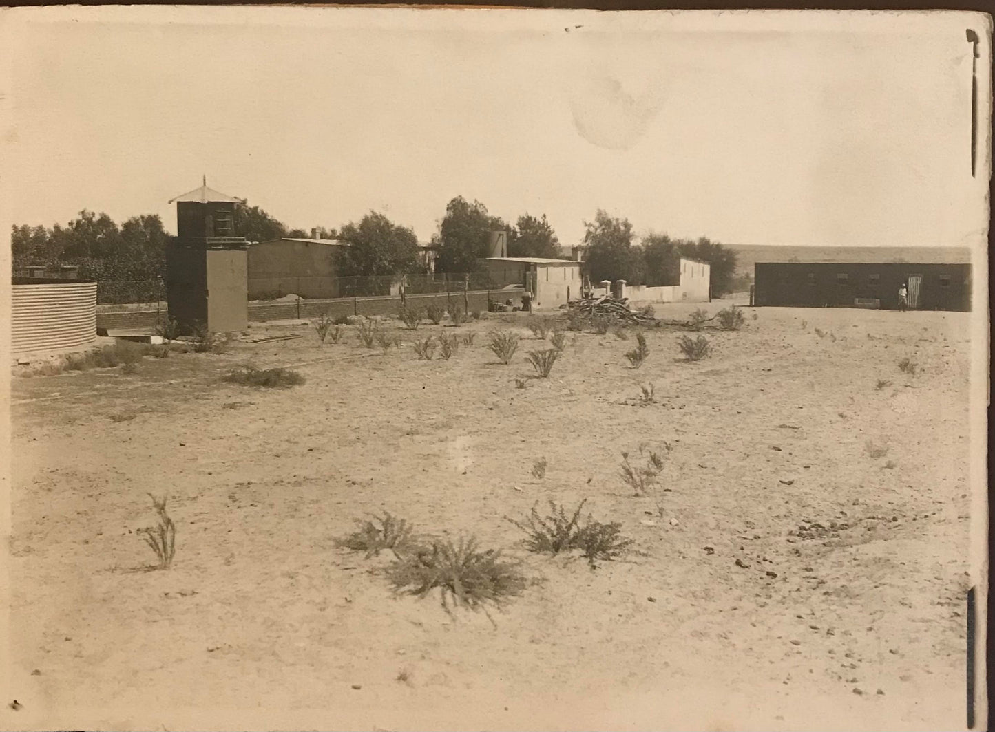 PC0024 - GSWA - mounted photo - farm at Swakop river 1905 / DSWA - montiertes Foto - Farm bei Swakopfluss