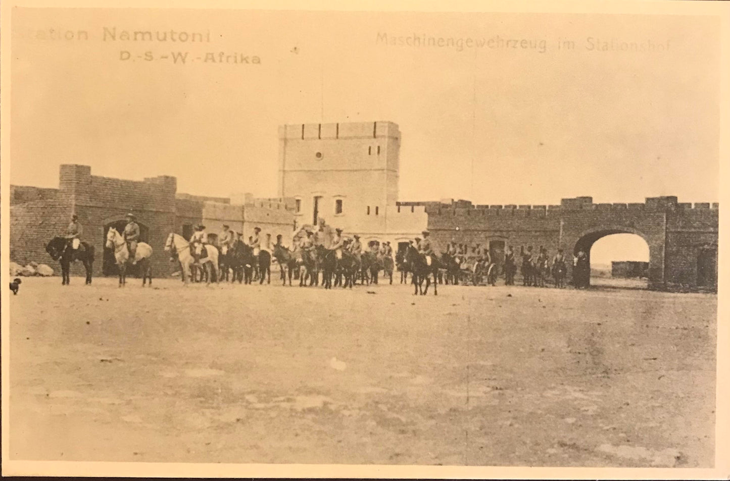PC 0050 - GSWA postcard - Namatoni customs office at Etosha pan / DSWA Postkarte - Namatoni Zollstation in Etoschapfanne : Nachdruck: Peter's Antiques