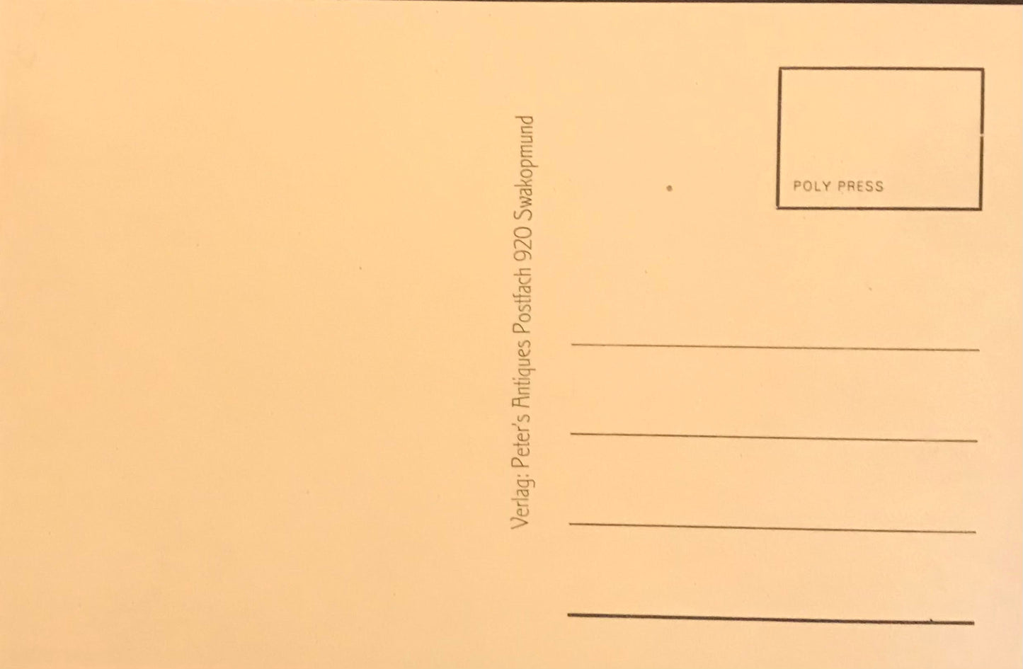 PC 0051 GSWA postcard - Sperlingslust fort in Windhuk / DSWA Postkarte - Fort Sperlingslust in Windhuk - Nachdruck: Peter's Antiques