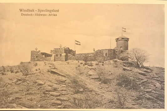 PC 0051 GSWA postcard - Sperlingslust fort in Windhuk / DSWA Postkarte -  Fort Sperlingslust in Windhuk - Nachdruck: Peter's Antiques
