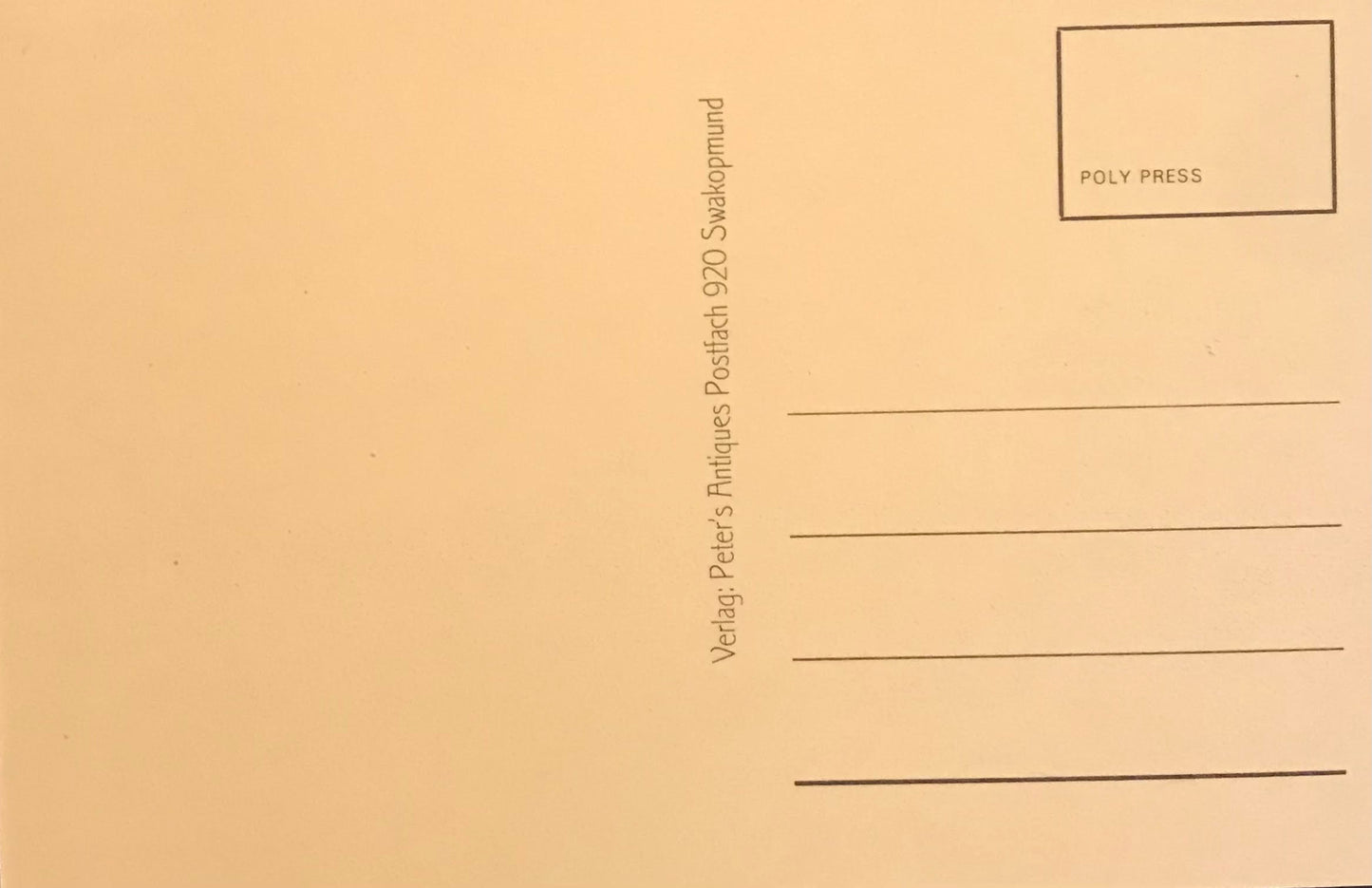 PC 0054 GSWA postcard - Fort Sperlingslust - Windhuk / DSWA Postkarte - Fort Sperlingslust - Windhuk - Nachdruck: Peter's Antiques