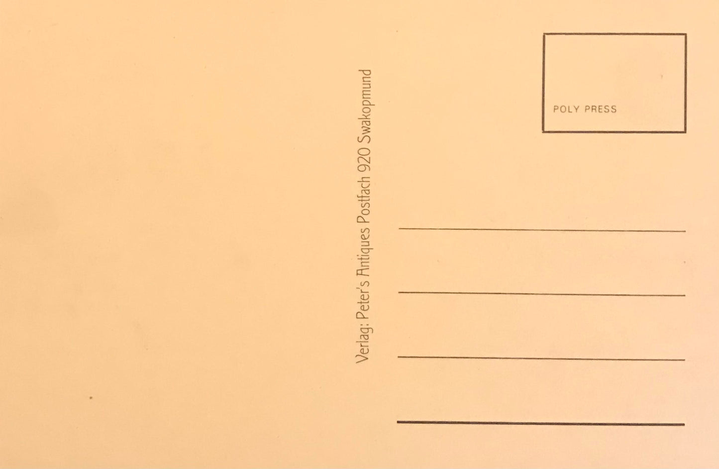 PC 0055 GSWA postcard - map of GSWA / DSWA Postkarte - Landkarte von DSWA : Nachdruck: Peter's Antiques