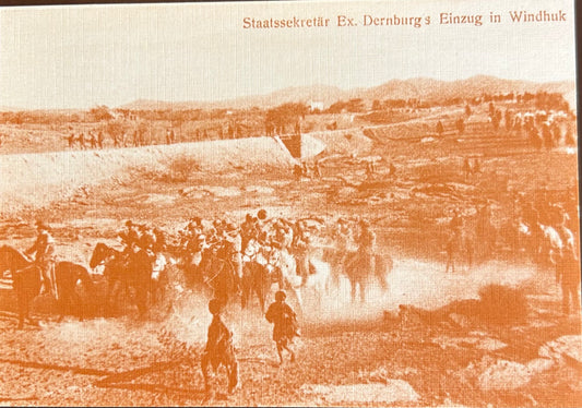 PC 0073 - Staatssekretär Ex.Dernburg's Einzug in Windhuk, DSWA - Nachdruck Foto Nink