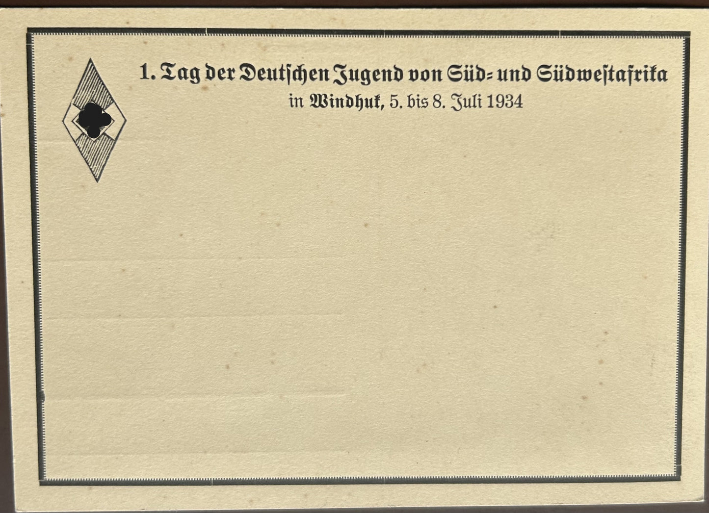 PC 0081 - SWA - Der Reiter von Südwest - 1.Tag der Deutschen Jugend von Süd - und Südwestafrika in Windhuk, 5. bis 8.Juli 1934