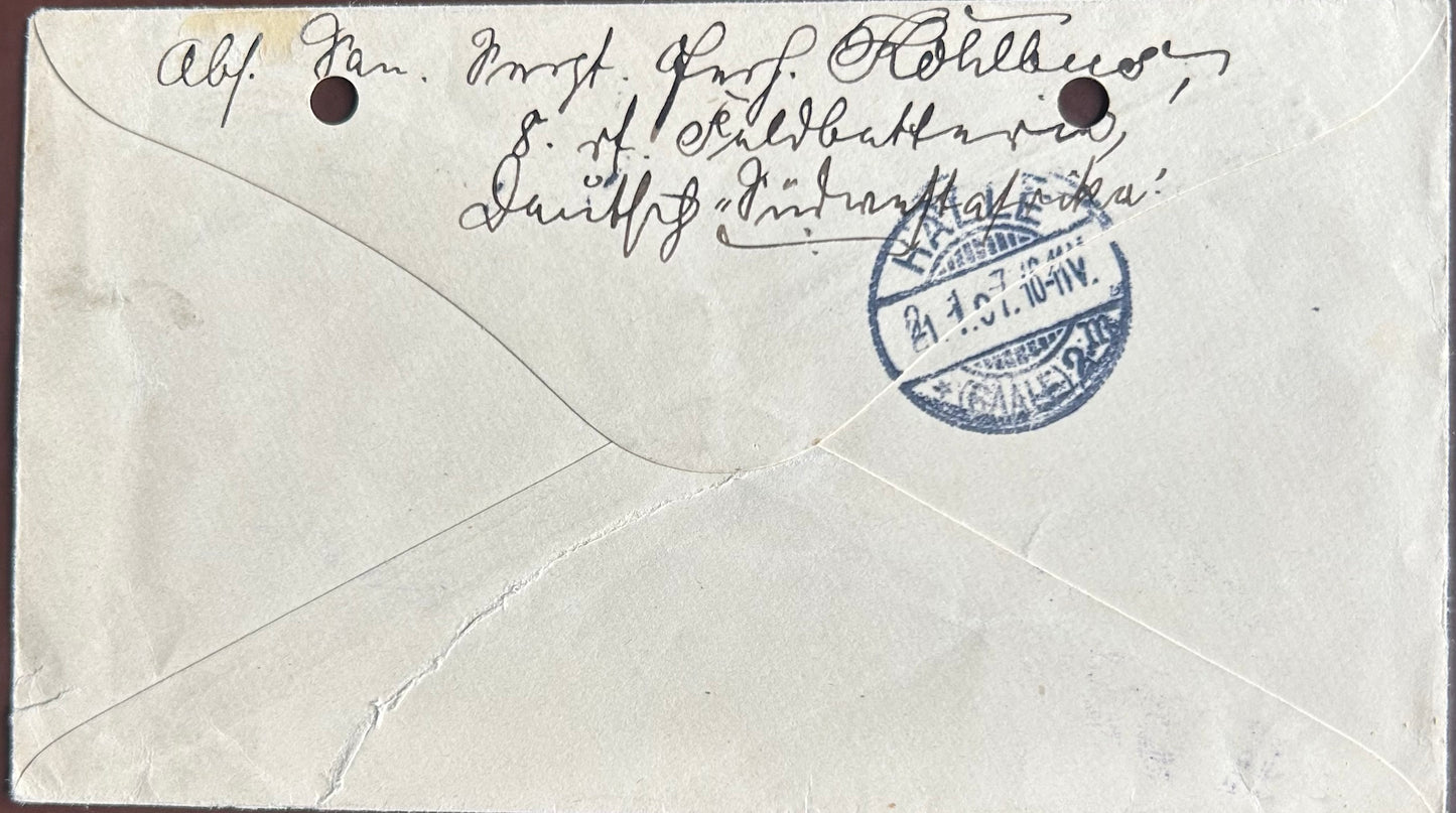 PC 0083 - DSWA Soldatenbrief, Kaiserliche Schutztruppe für Südwestafrika, Süd Attileria, 8.Batterie - Ukamas, Kamas Region, DSWA - 20.Dez 1905