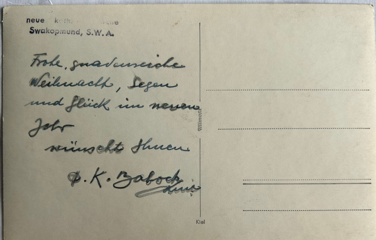 PC 0093 - SWA - neue katholische Kirche, Swakopmund, 1960er / SWA - New Catholic Church, Swakopmund, 1960s