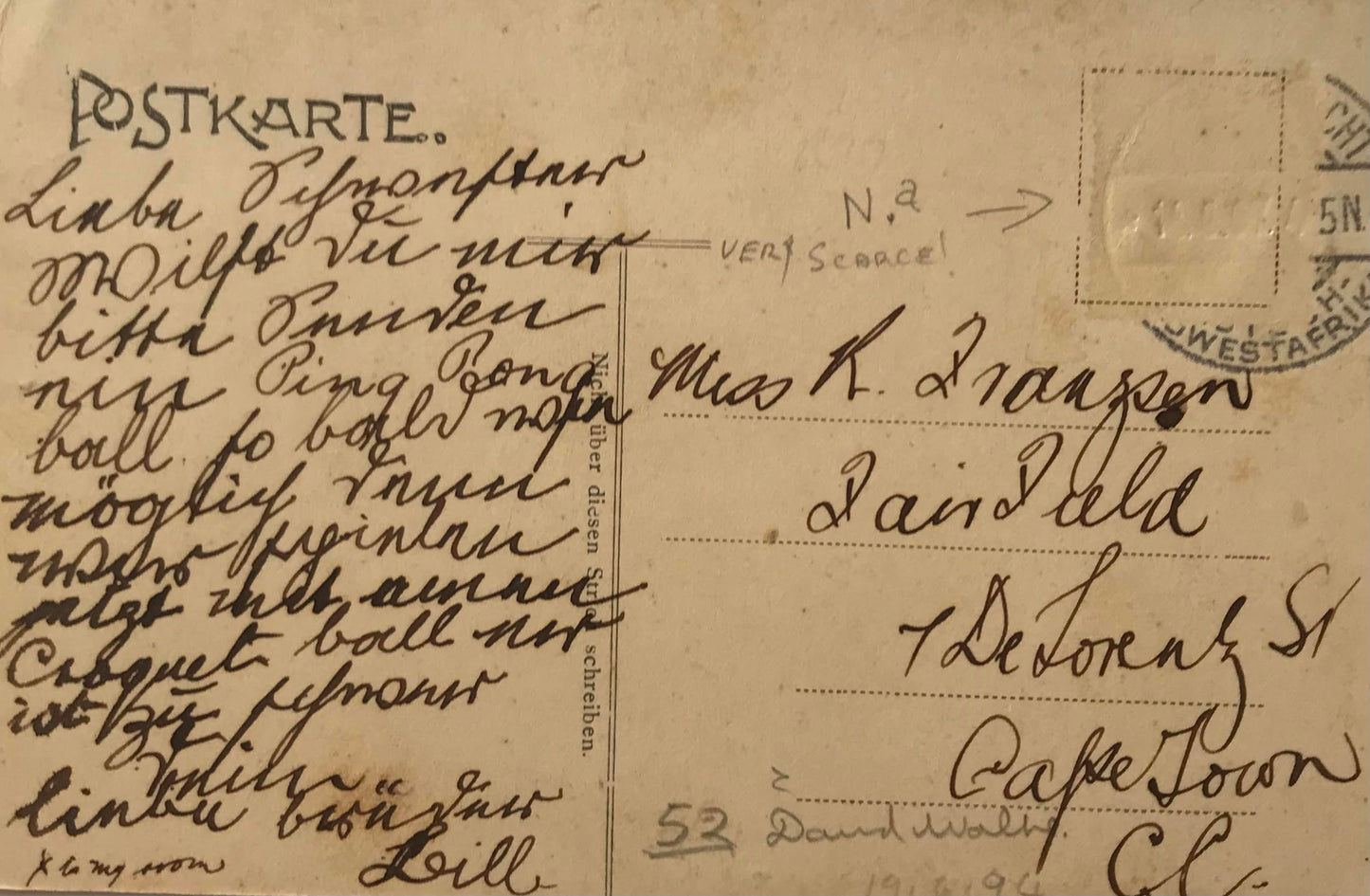 PC0173 DSWA Postkarte - Stadtansicht Lüderitzbucht 1905 / GSWA - view of town Lüderitz Bay