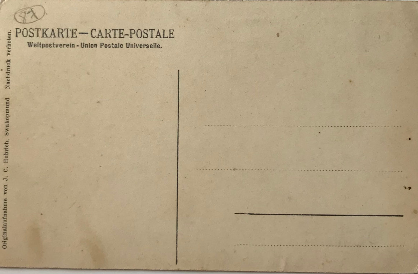 PC0176 - DSWA Postkarte, Blydeverwacht / GSWA post card