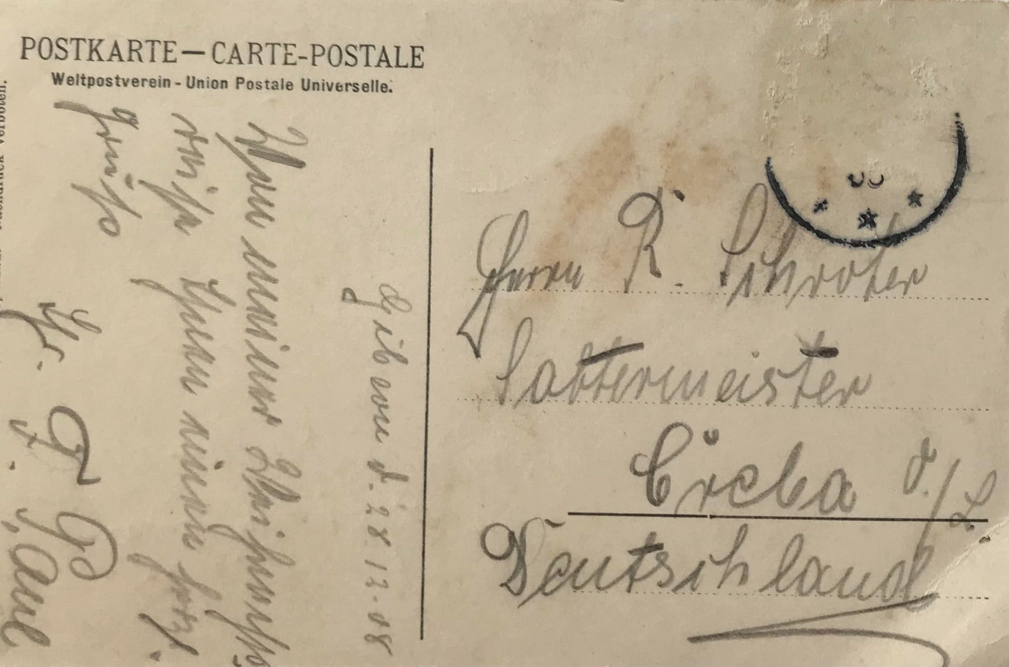 PC0188 - DSWA Postkarte - Überfallstelle bei Nakap - 1908 / DSWA postcard - Raid site near Nakap - 1908 /