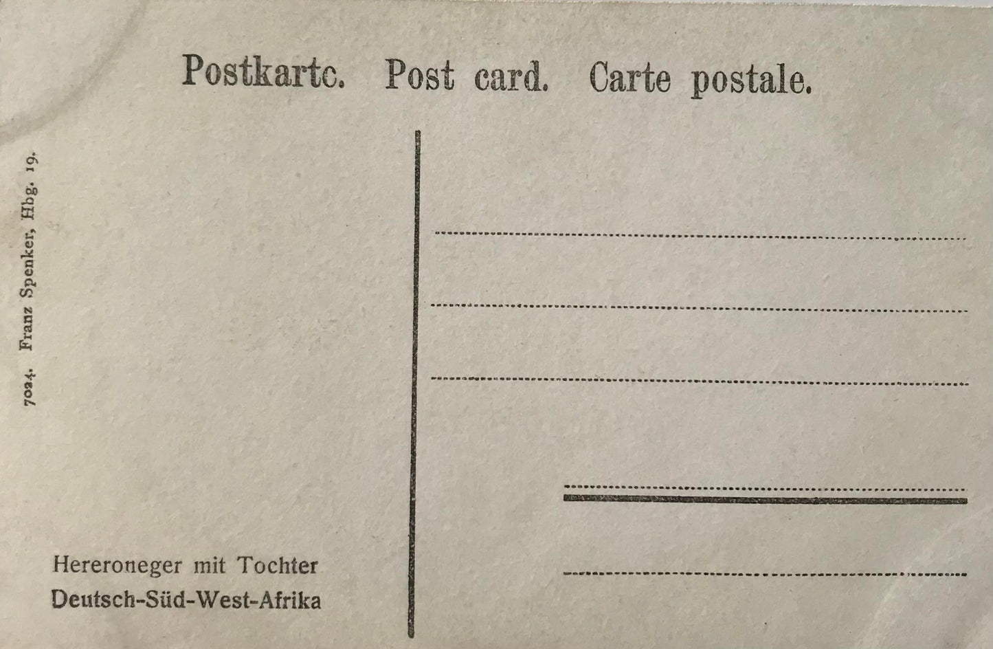 PC0192 - DSWA Postkarte - Hereromann mit Tochter / GSWA postcard - Heroro man with daughter