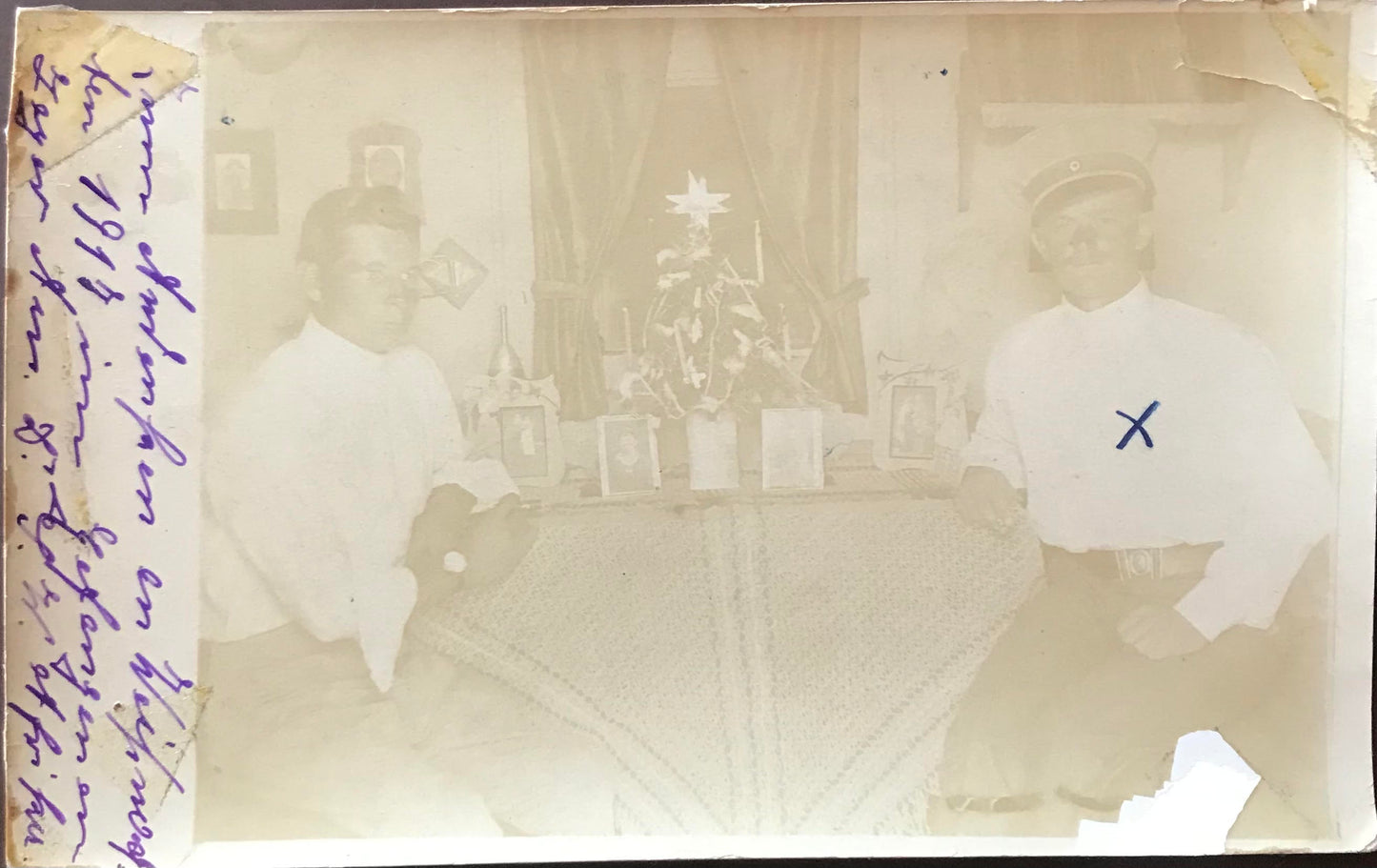 PC E004 - DSWA Postkarte - Weihnachten 1917 Gefangenenlager AUS / DSWA postcard - Christmas 1917 at the prisoner of war camp AUS