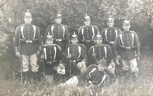PC E006 - Deutsches Reich Postkarte - posierende Soldaten 1913 /  German Reich postcard - posing soldiers 1913