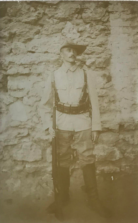 PC STR 12.4. DSWA Schutztruppler Fritz Blecher / GSWA Schutztruppen soldier Fritz Blecher