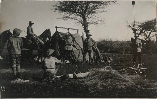 PC STR 12.7. DSWA Postkarte - Schutztruppenlager /  GSWA postcard - Schutztruppen rest camp