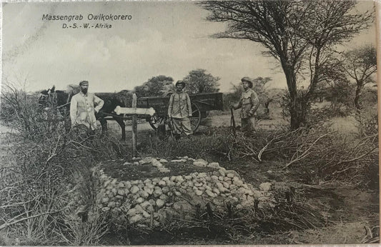 PC STR 13.6.  DSWA Postkarte - Schutztruppe - Massengrab Owikorero / GSWA postcard - Schutztruppe - Owikorero mass grave