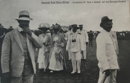 PC STR 14.4. DSWA Postkarte - Gouverneur Dr. Seitz - Rennplatz Windhuk / DSWA postcard - Governor Dr Seitz - Windhoek Racecourse, Nink Collection