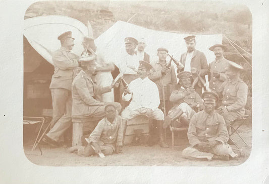 PC STR 15.1. DSWA Postkarte - Schutztruppler beim feiern /  GSWA postcard - Schutztruppler celebrating