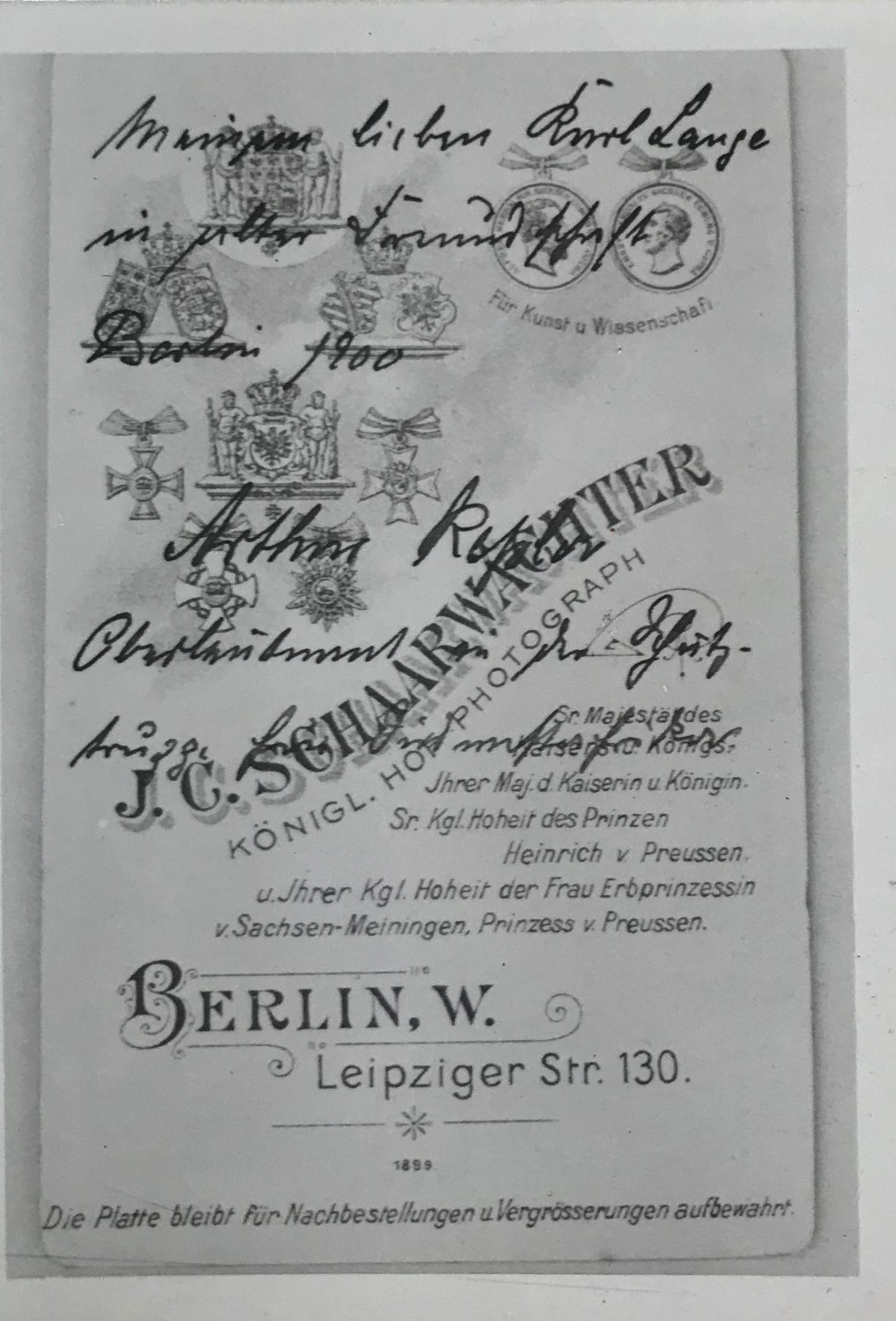 PC STR 16.6. DSWA Foto - Königlicher Hoffotograf, Berlin 1900 / GSWA Photo - Royal Court Photographer, Berlin, 1900