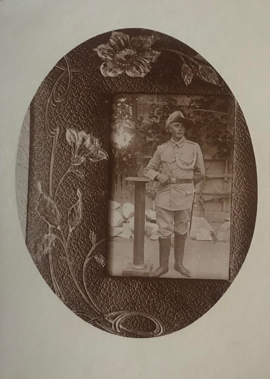 PC STR 16.7. DSWA Postkarte - Protrait einesSchutztrupplers / DSWA postcard - Protrait of a protection trooper