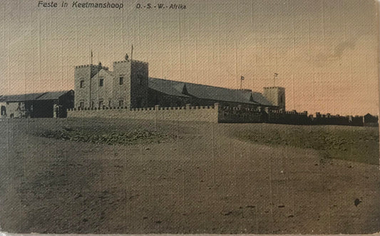 DSWA Postkarte - Feste in Keetmanshoop, Spenker Sammlung, 70/19  / GSWA post card - military compound in Keetmanshoop, Spenker collection, 70/19