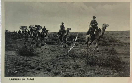 PC STR 21.8. DSWA Postkarte - Hauptmann von Eckert - Schutztruppen Kamelkorps / DSWA Postcard - Captain von Eckert - Schutztruppen Camel Corps