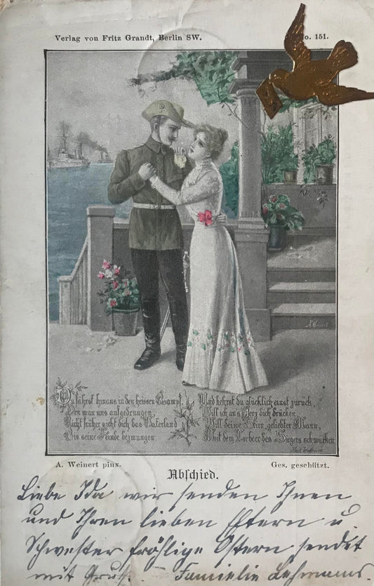 PC STR 22.2. DSWA Kolonial Postkarte - Abschied / GSWA colonial postcard - farewell