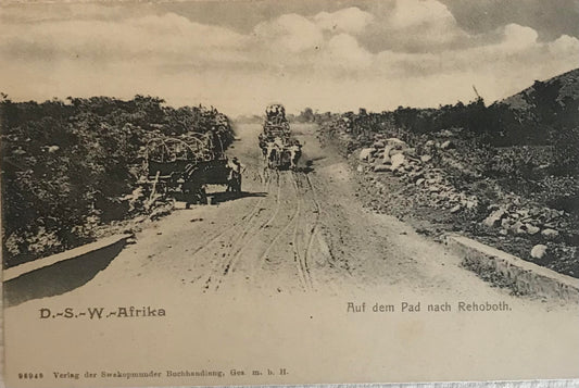 PC STR 3.8 DSWA Postkarte - Ochsenwagen in DSWA / Oxen wagon in GSWA